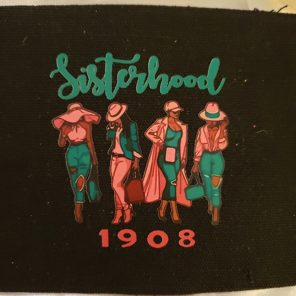 AKA Sorority Sisterhood Logo Black Graphic make up pouch bag New